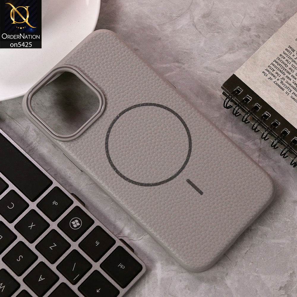 IPhone 16 Pro Max Cover - Black - New Leather Texture Case With Magsafe Wireless Charging Soft Border Case