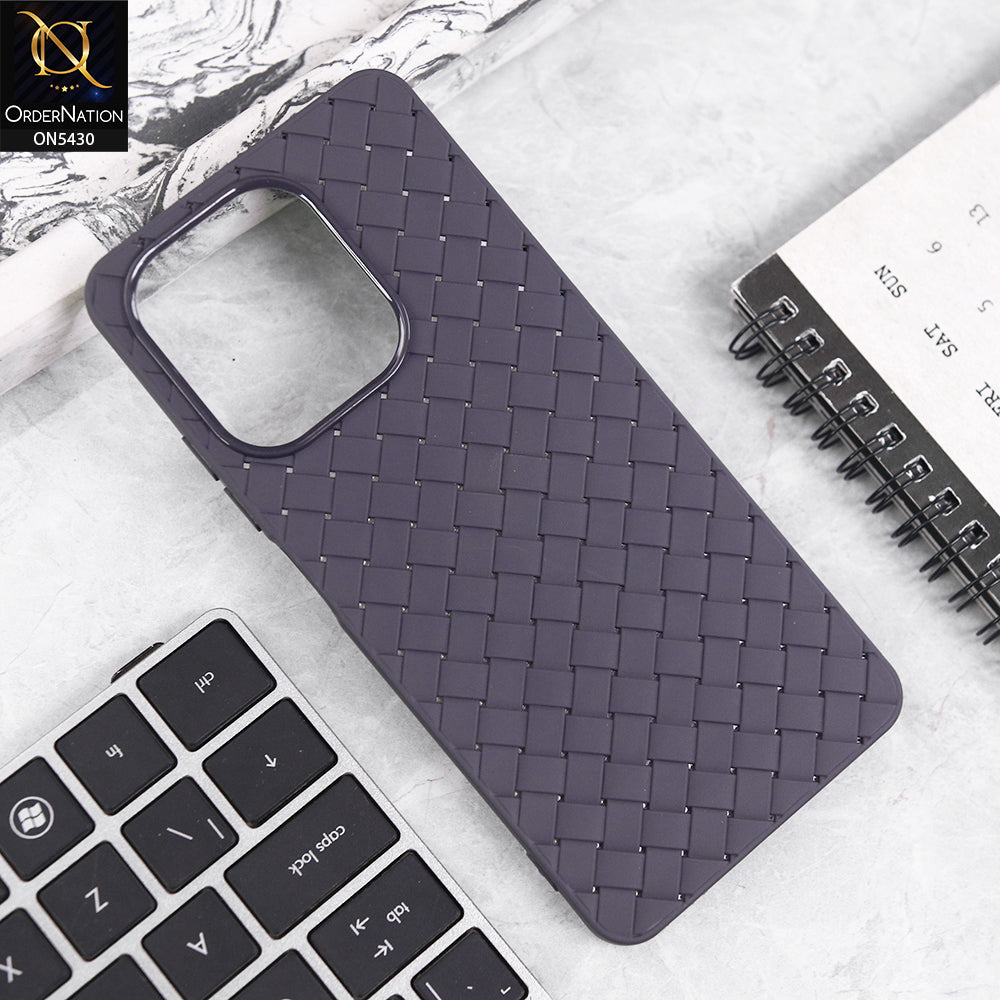 Oppo A6 Pro 5G Cover - Purple - New Woven Design Leather Feel Soft TPU Case on5430-oppoa5pro5g-oppoa5pro4g-black_d16bc053-4d63-48b8-aeeb-0c92f83bd370 Oppo A6 Pro 5G