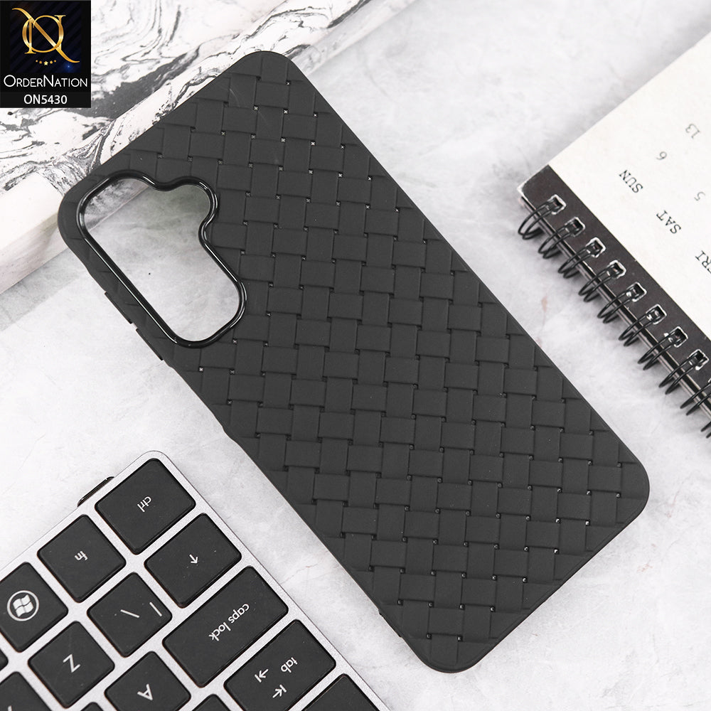Samsung Galaxy A17 Cover - Black - New Woven Design Leather Feel Soft TPU Case on5430-sama26-sama17-samm17-samf17-black_26c7af8d-a49b-4f10-9198-e184aa8f6d3e Samsung Galaxy A17