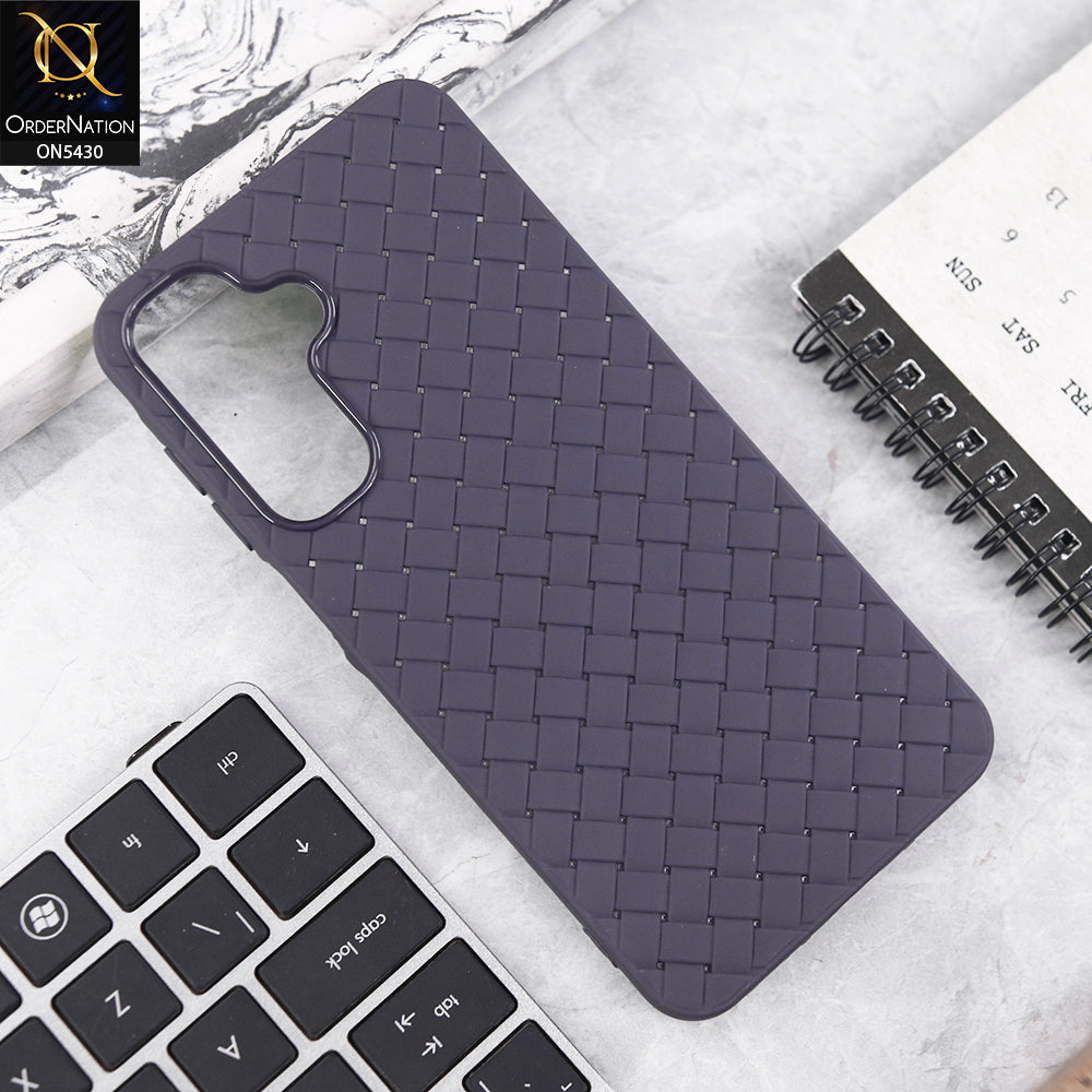 Samsung Galaxy A17 Cover - Purple - New Woven Design Leather Feel Soft TPU Case on5430-sama26-sama17-samm17-samf17-purple_3ac8580b-3ad2-4046-ae8c-c6bfa035b330 Samsung Galaxy A17