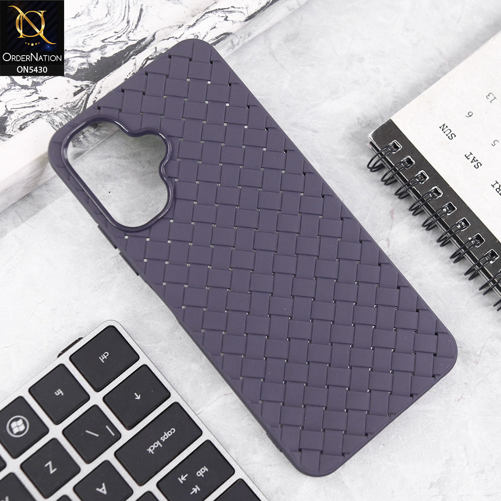 Vivo V60 Lite 4G Cover - Purple - New Woven Design Leather Feel Soft TPU Case on5430-sparkgo2-purple_76747417-08f4-4a28-9307-a878cf28adfc Vivo V60 Lite 4G