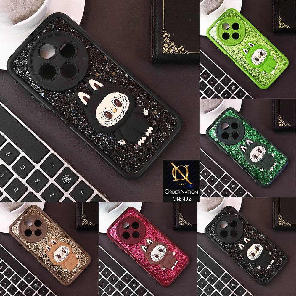 Infinix Smart 9 HD Cover - Black - Cute 3D Cartoon Soft Glitter Case - Futurestore.pk