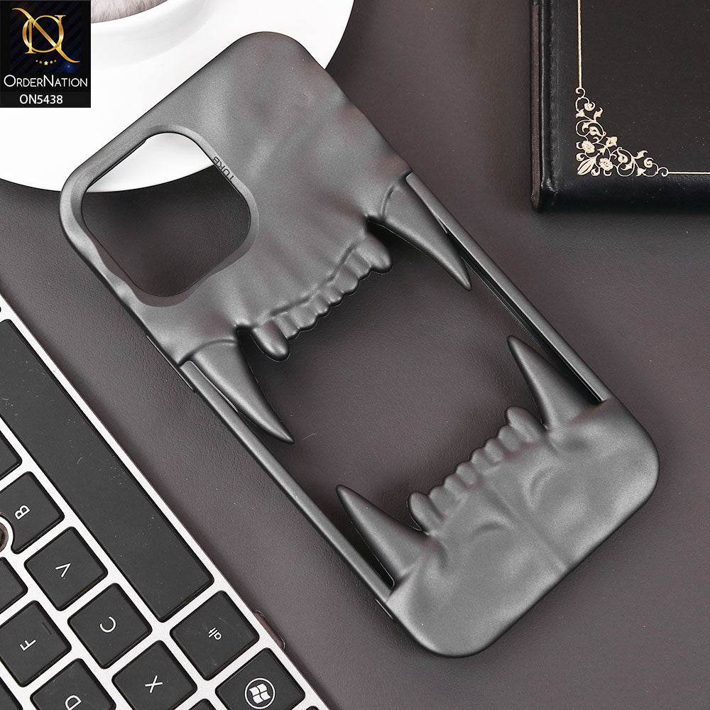 iPhone 16 Pro Max Cover - Gray - Unique 3D Animal Fang Soft Case