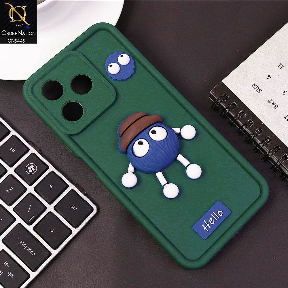 Infinix Note 50 4G Cover - Green - Cute 3D Cartoon Soft Case - Futurestore.pk