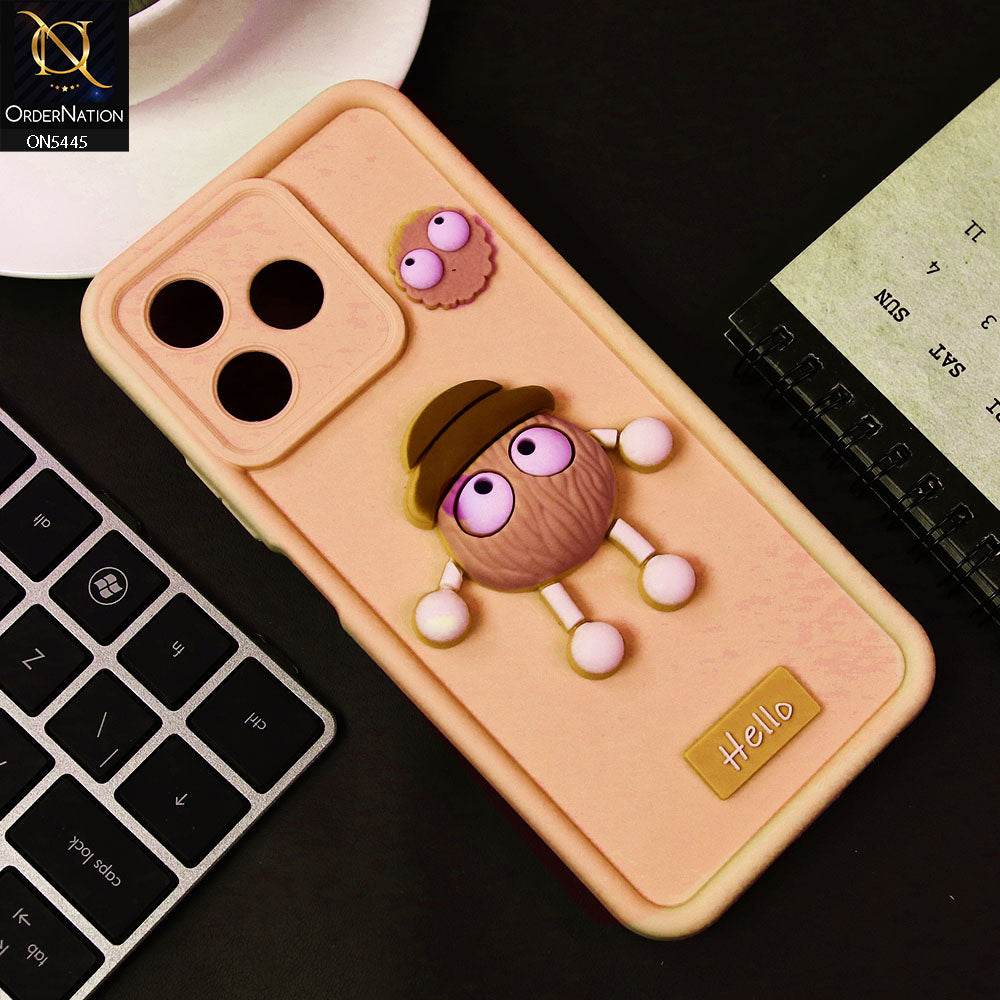 Infinix Note 50 4G Cover - Light Pink - Cute 3D Cartoon Soft Case - Futurestore.pk