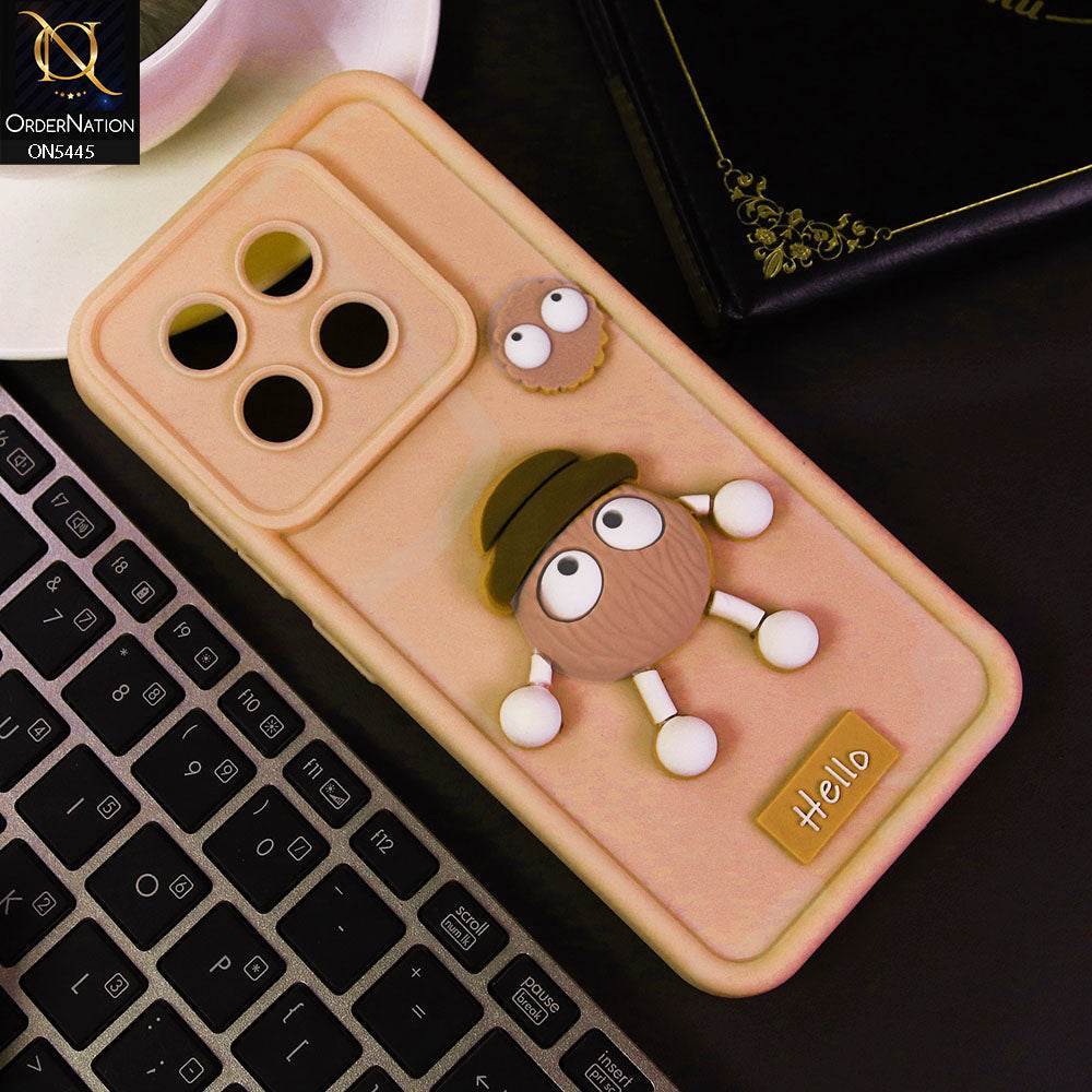 Tecno Spark 30 Pro Cover - Light Pink - Cute 3D Cartoon Soft Case - Futurestore.pk