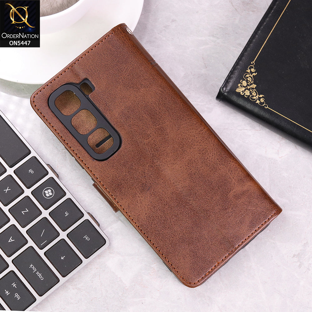 Infinix Hot 50 Pro Cover - Dark Brown - Premium Leather Megantic Flip Book Covers With Card Holding Option on5447-hot50pro-darkbrown_9c819e47-0914-42ac-b883-31c1064003b5 Infinix Hot 50 Pro