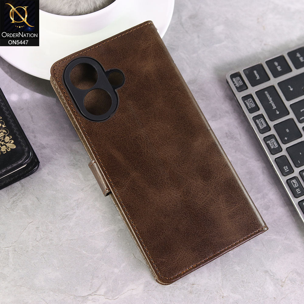 Vivo V60 Lite 4G Cover - Dark Brown - Premium Leather Megantic Flip Book Covers With Card Holding Option on5447-v60lite4g-v60lite5g-darkbrown_a5b6253d-eb7a-4f50-91e7-7f6db3ee7d27 Vivo V60 Lite 4G