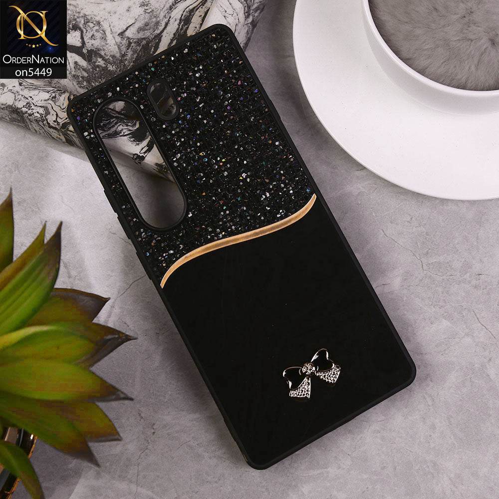 Tecno Camon 40 Cover - Black - Shiny Glitter Bling Texture Soft Case - Futurestore.pk