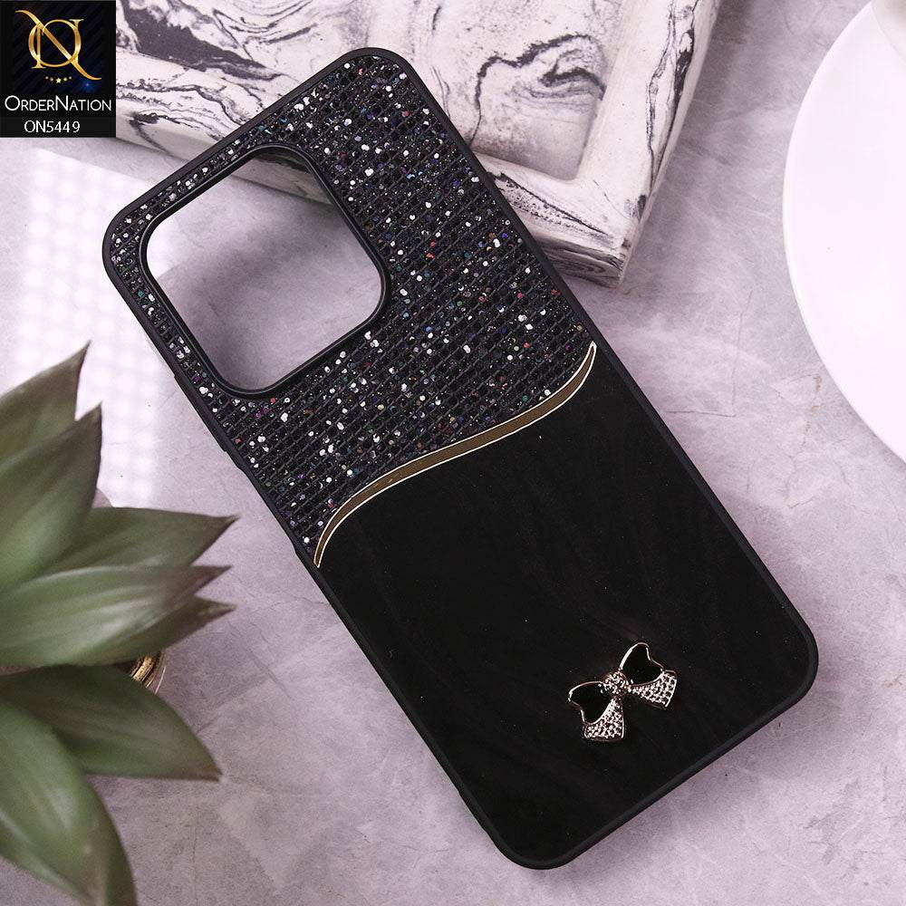 Infinix Smart 9 HD Cover - Black - Shiny Glitter Bling Texture Soft Case - Futurestore.pk
