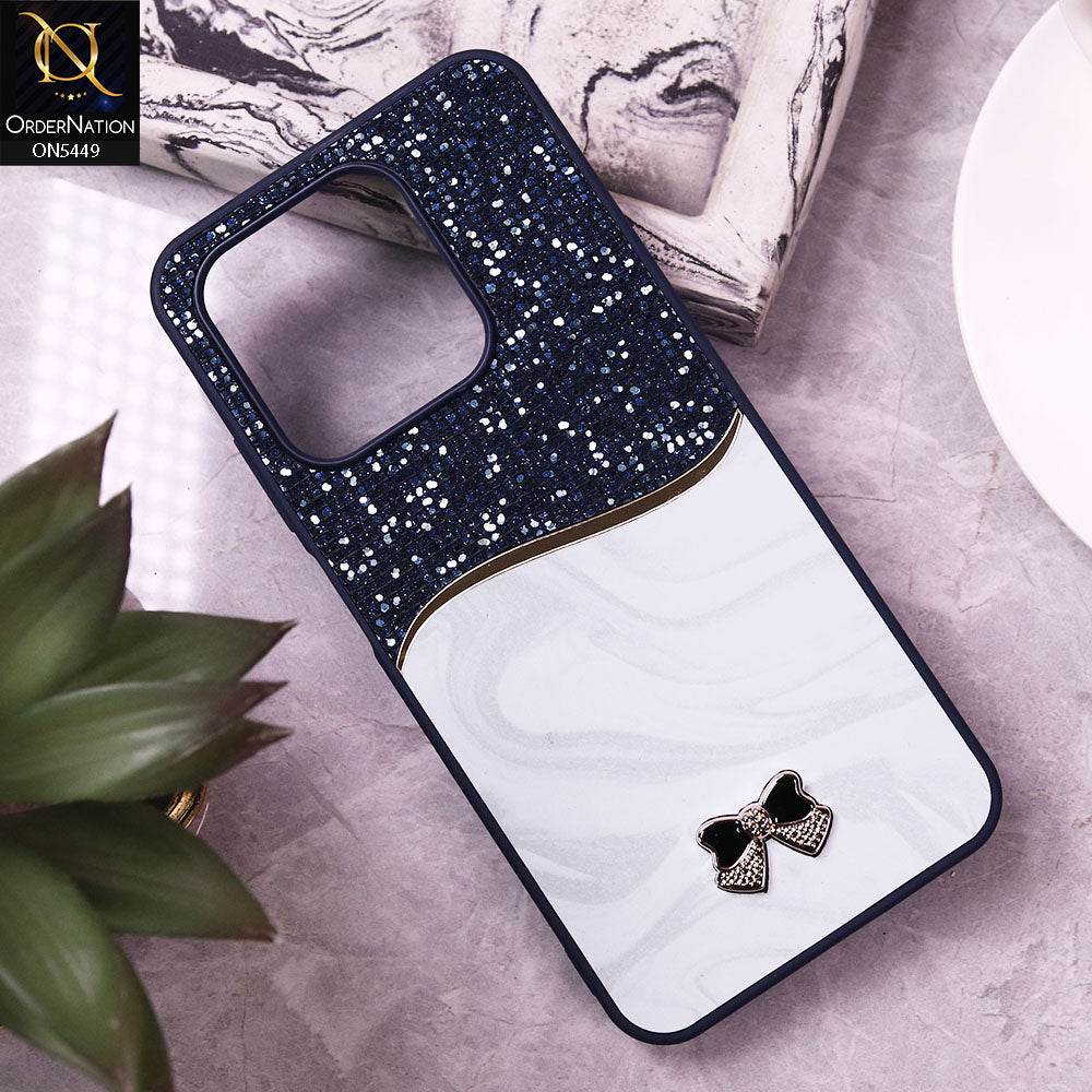 Infinix Smart 9 HD Cover - Blue - Shiny Glitter Bling Texture Soft Case - Futurestore.pk