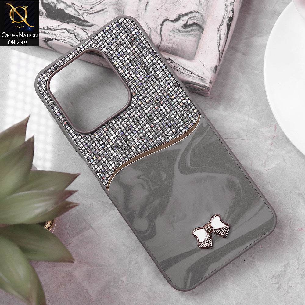 Infinix Smart 9 HD Cover - Gray - Shiny Glitter Bling Texture Soft Case - Futurestore.pk