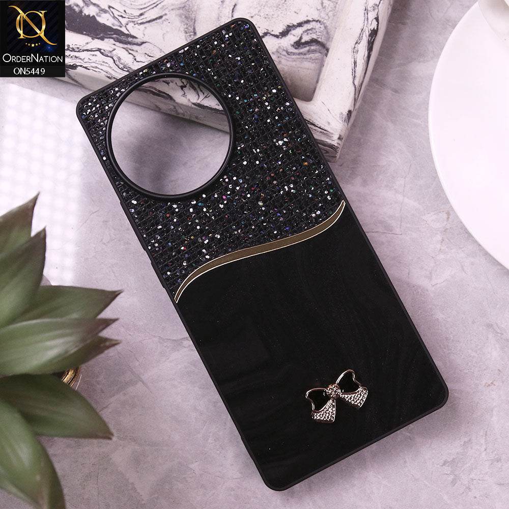 Tecno Spark 30 Pro Cover - Black - Shiny Glitter Bling Texture Soft Case - Futurestore.pk