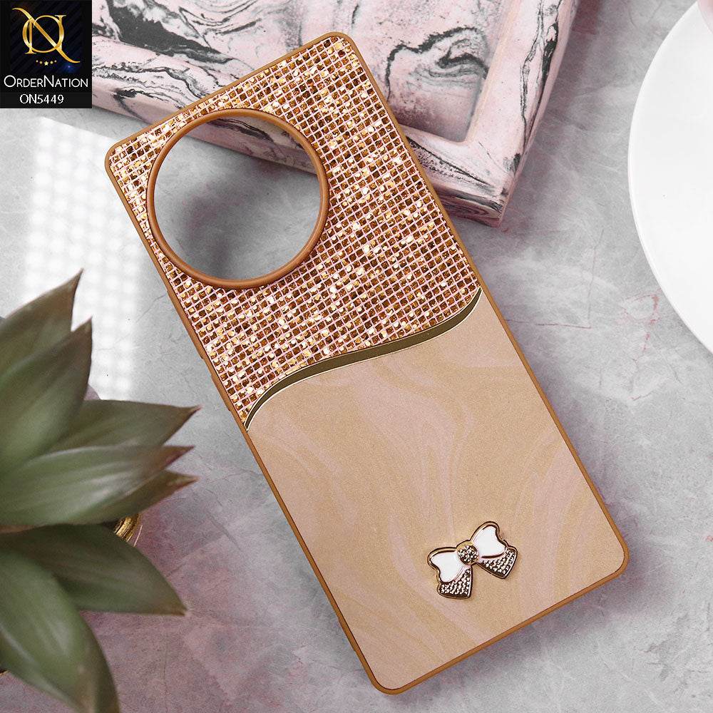 Tecno Spark 30 Pro Cover - Brown - Shiny Glitter Bling Texture Soft Case - Futurestore.pk