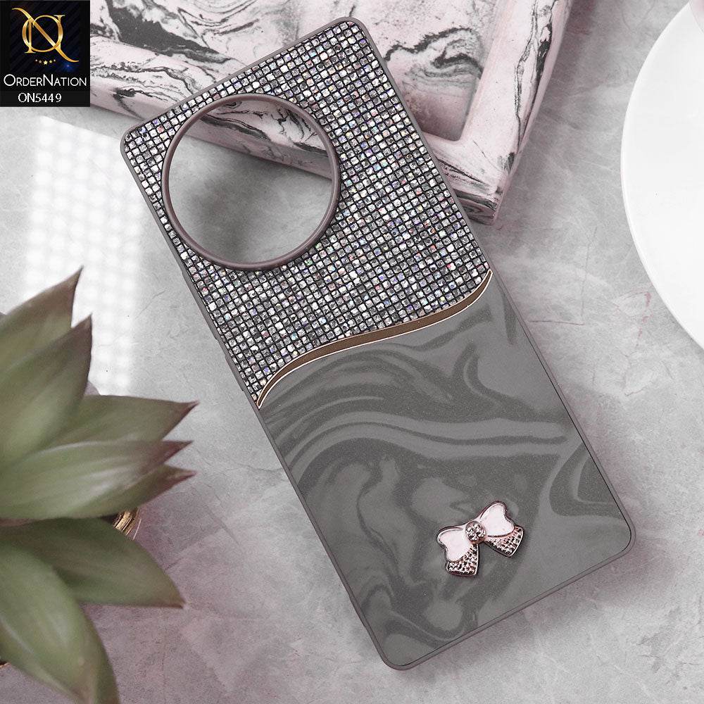 Tecno Spark 30 Pro Cover - Gray - Shiny Glitter Bling Texture Soft Case - Futurestore.pk