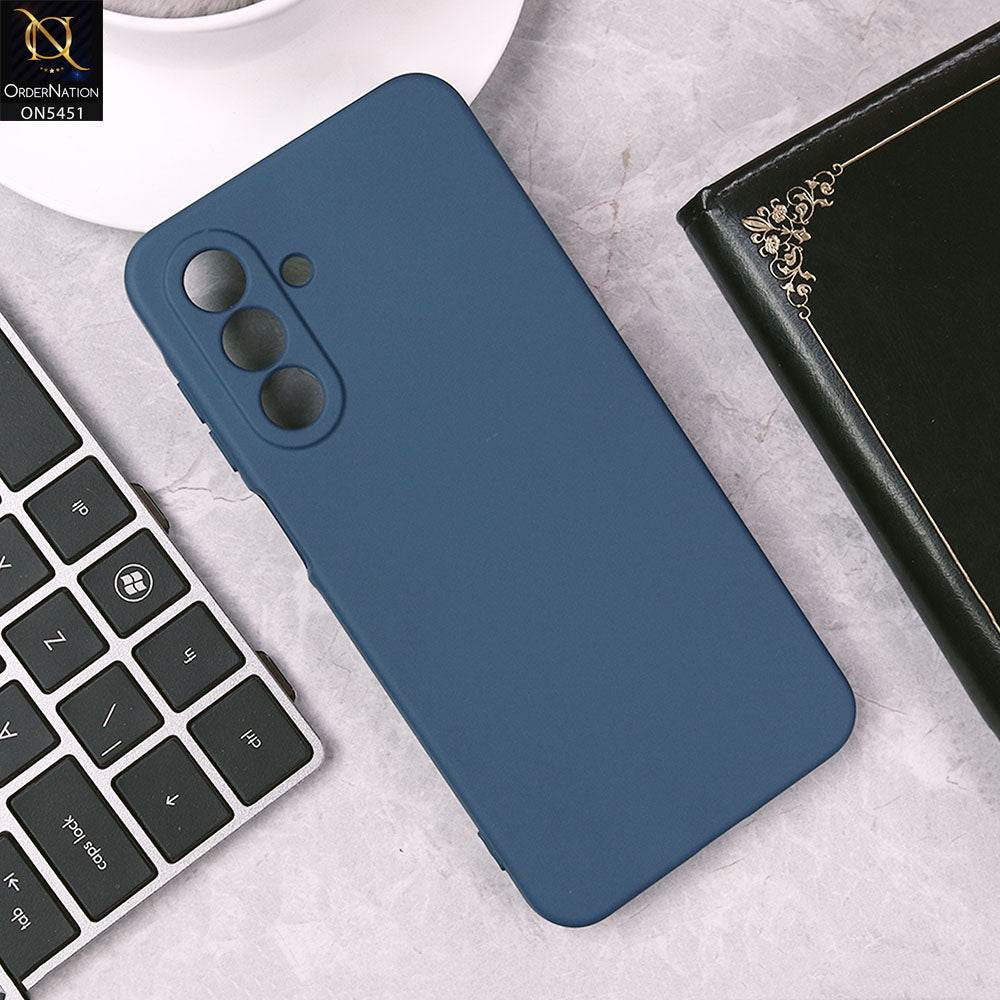 Samsung Galaxy A56 Cover - Blue - Soft Shockproof Silica Gel Case With Camera Protection Case - Futurestore.pk
