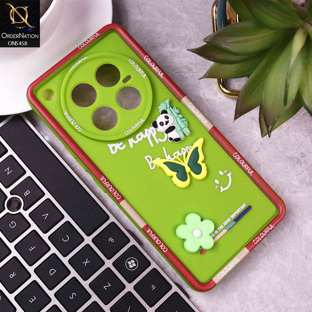 Infinix Zero 40 4G Cover - Green - Cute Smily 3D Cartoon Soft Silicon Case - Futurestore.pk