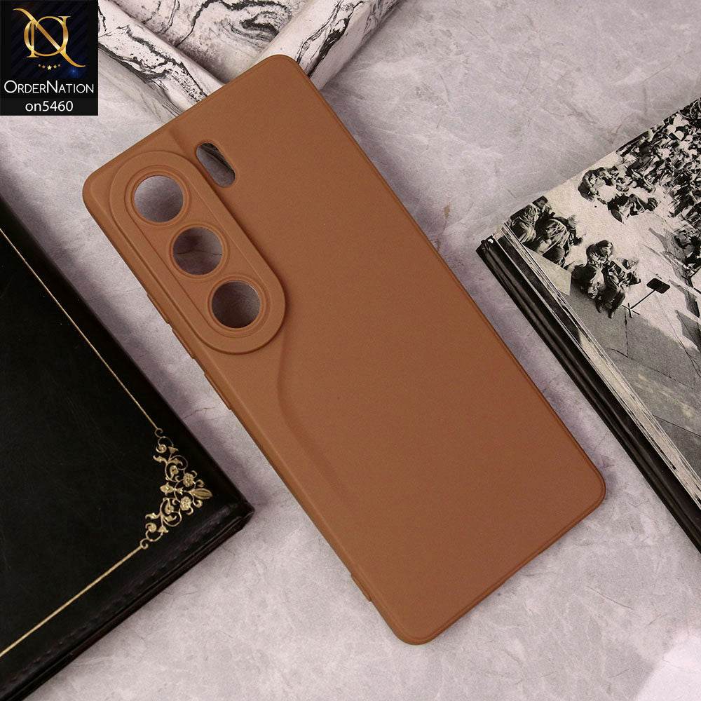 Tecno Camon 40 Cover - Brown - New Soft Silicone Case With Camera Protection