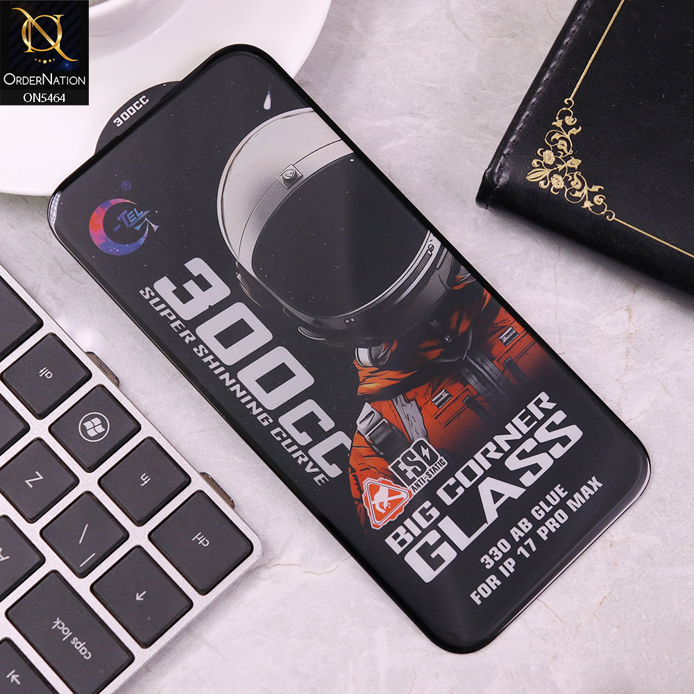 iPhone 17 Pro Max Screen Protector - Black - Premium G-tel 300CC Tempered High Quality Big Corner Screen Protector