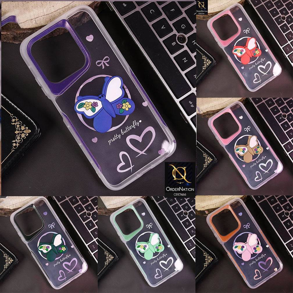 Infinix Smart 9 HD Cover - Green - Cute 3D Butterfly Soft Case - Futurestore.pk