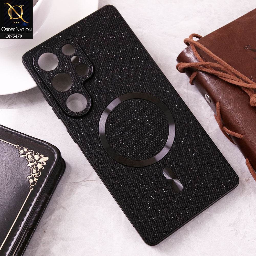 Samsung Galaxy S25 Ultra Cover - Black - Premium Glitter Texture With Magsafe Case