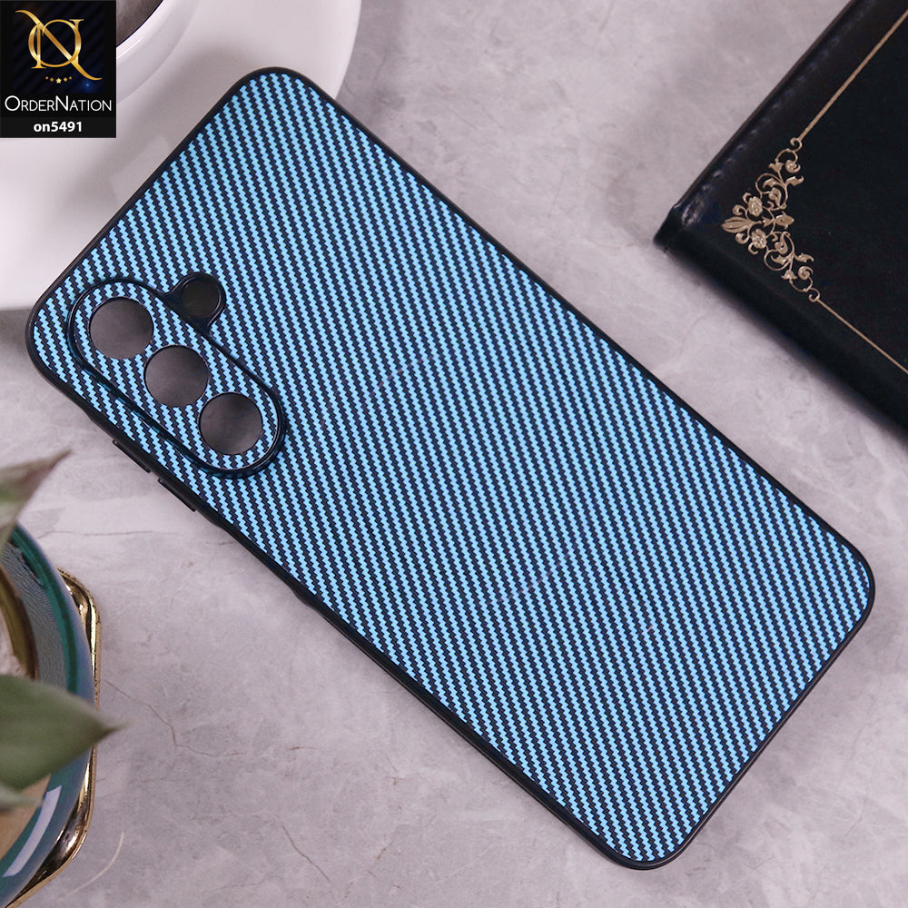 Samsung Galaxy A17 Cover - Light Blue - Elegant Carbon Fiber Texture Magsafe Style Soft Borders Case Wirh Camera Protection on5491-sama26-lightblue Samsung Galaxy A17