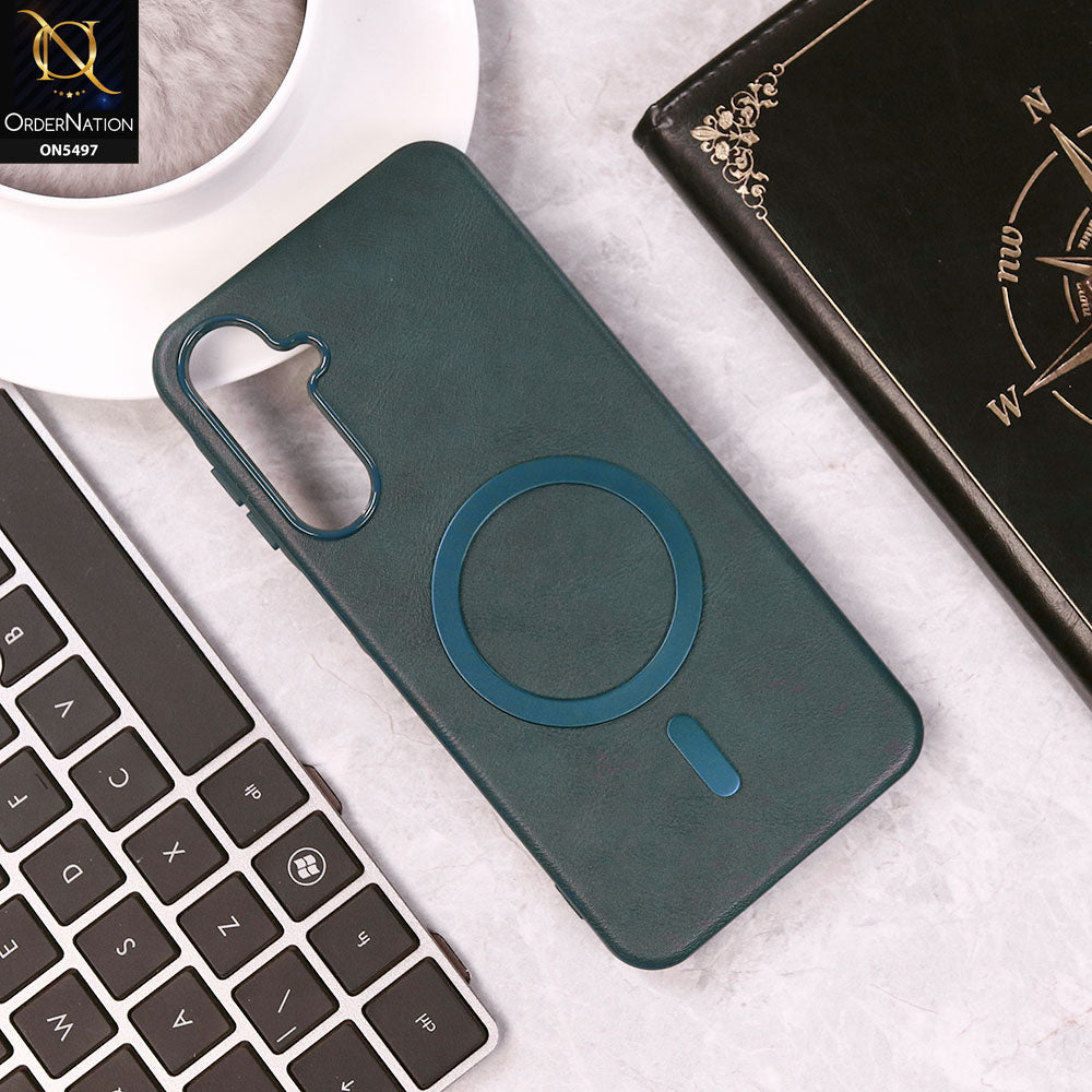 Samsung Galaxy A16 Cover - Blue - Luxury Leather Magnetic Protective Soft Borders Case