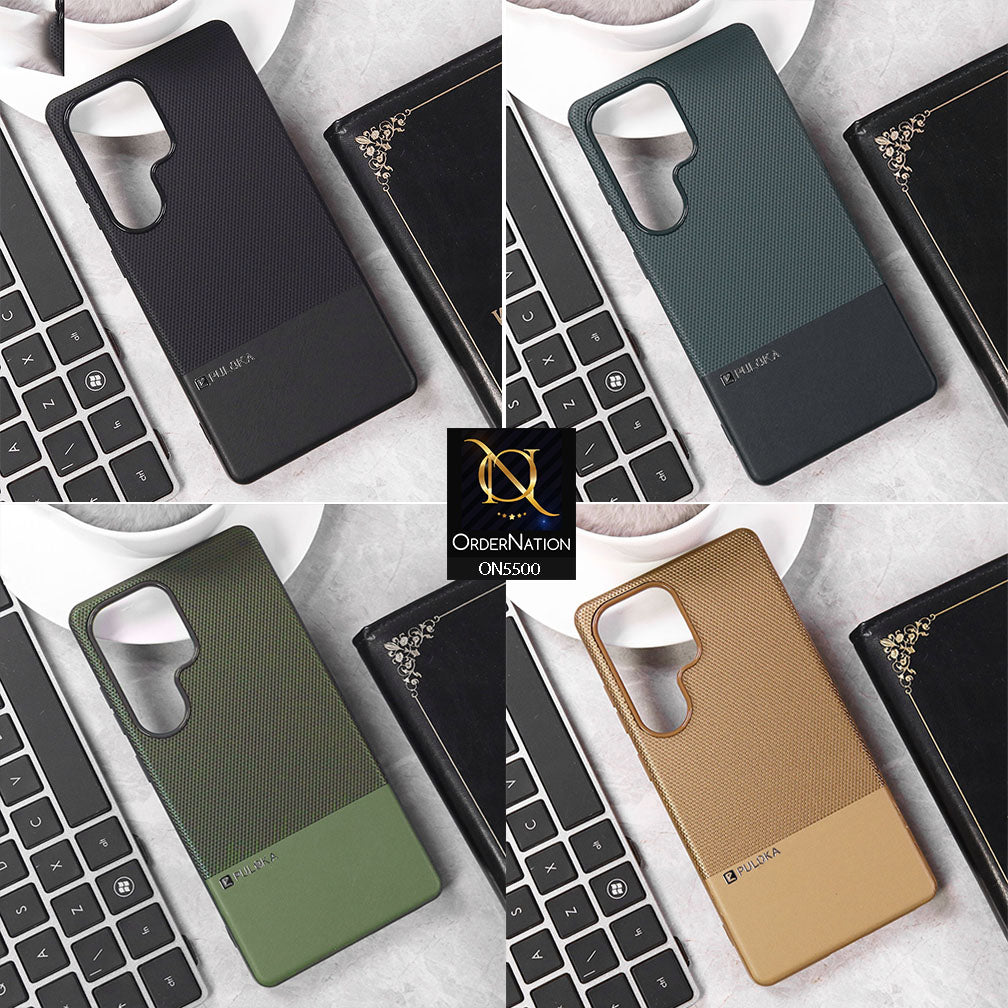 Samsung Galaxy A16 Cover - Brown - New Premium Leather Textured Soft Borderd Case