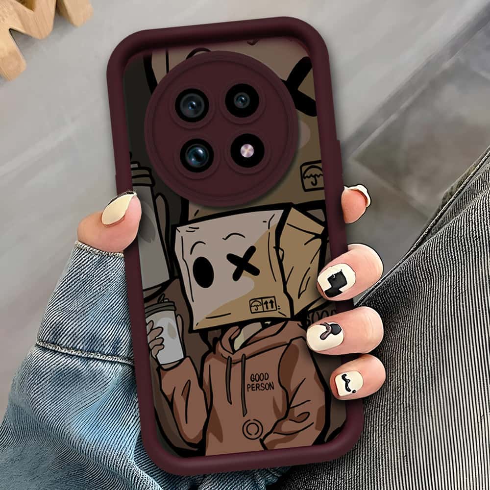 Realme 13 Pro - Maroon - D3 - ONation Step Up Series - HQ Liquid Silicone Soft Case