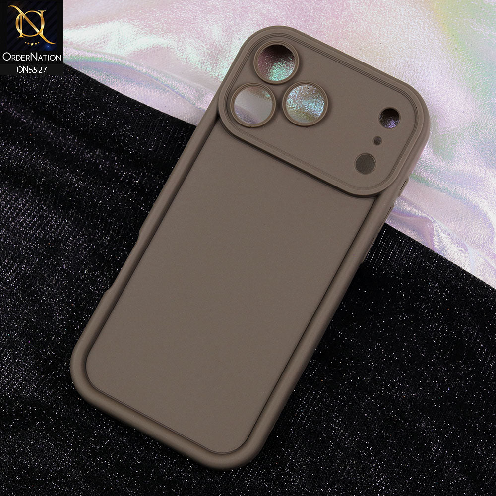 iPhone 17 Pro Max Cover - Brown - Soft Silicone Case With Round Bumper Matte TPU Shockproof Cover