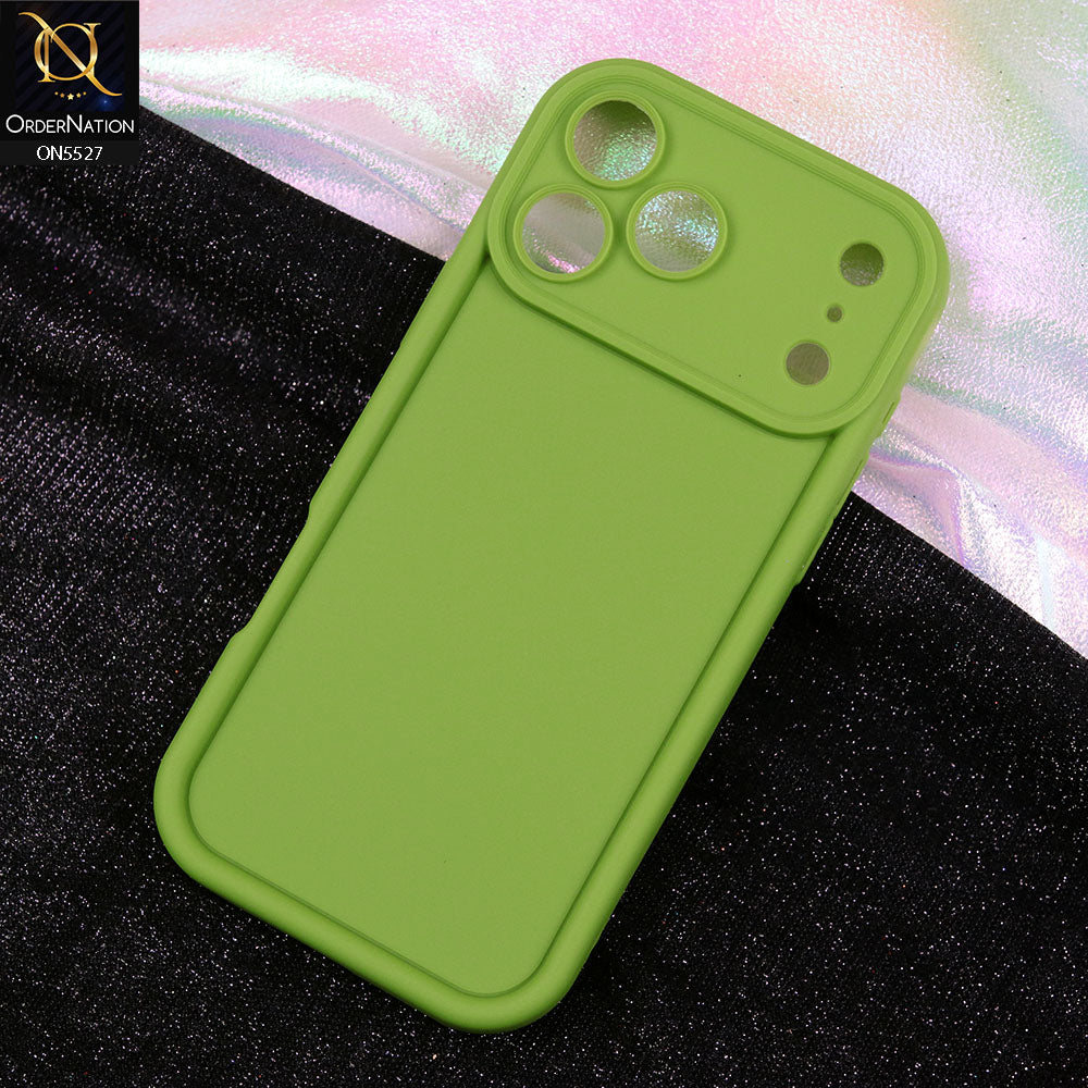 iPhone 17 Pro Max Cover - Light Green - Soft Silicone Case With Round Bumper Matte TPU Shockproof Cover