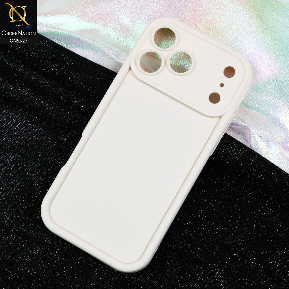iPhone 17 Pro Max Cover - Off White - Soft Silicone Case With Round Bumper Matte TPU Shockproof Cover