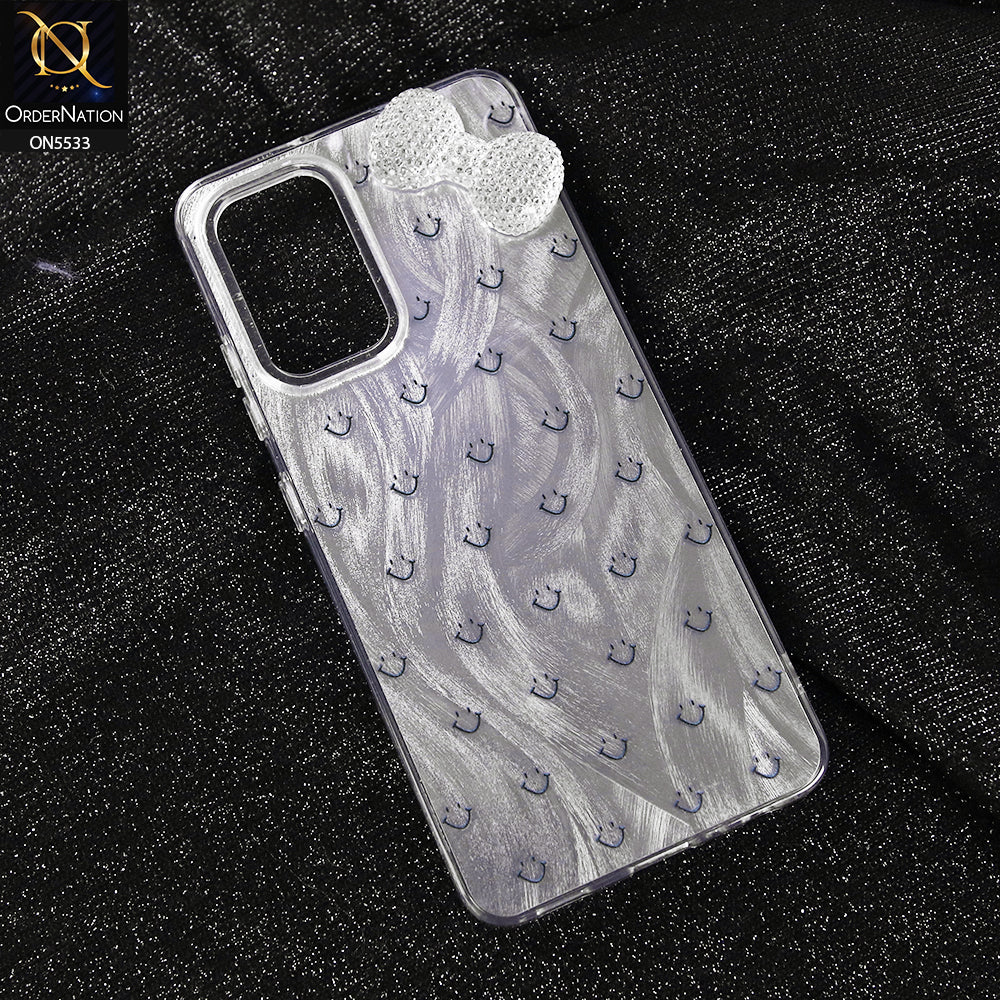 Samsung Galaxy A16 Cover - Design 1 - New Shiny Heart And Smily Soft Case With Crystal Bow