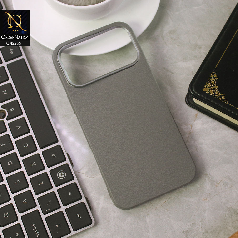 iPhone 17 Pro Max Cover - Gray - New Premium Soft Case With Metal Camera Ring