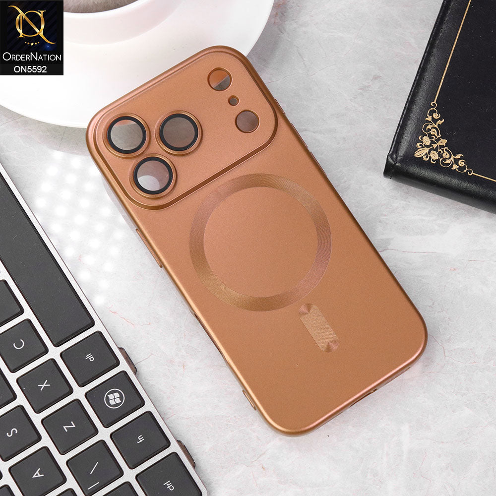 iPhone 17 Pro Max Cover - Golden - New High Quality Tpu Soft Sillicon Case With Camera Protection