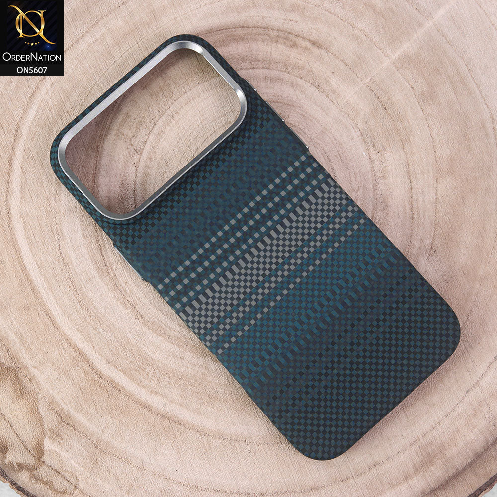 iPhone 17 Pro Max Cover - Design4 - Premium DFashionDesign Carbon Fiber Texture Ultra Thin Shell Case With Metal Camera Ring Borders