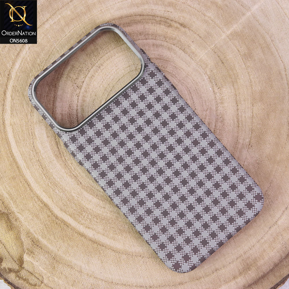 iPhone 17 Pro Max Cover - Design7 - Premium Piblue Carbon Fiber Texture Ultra Thin Shell Case With Metal Camera Ring Borders