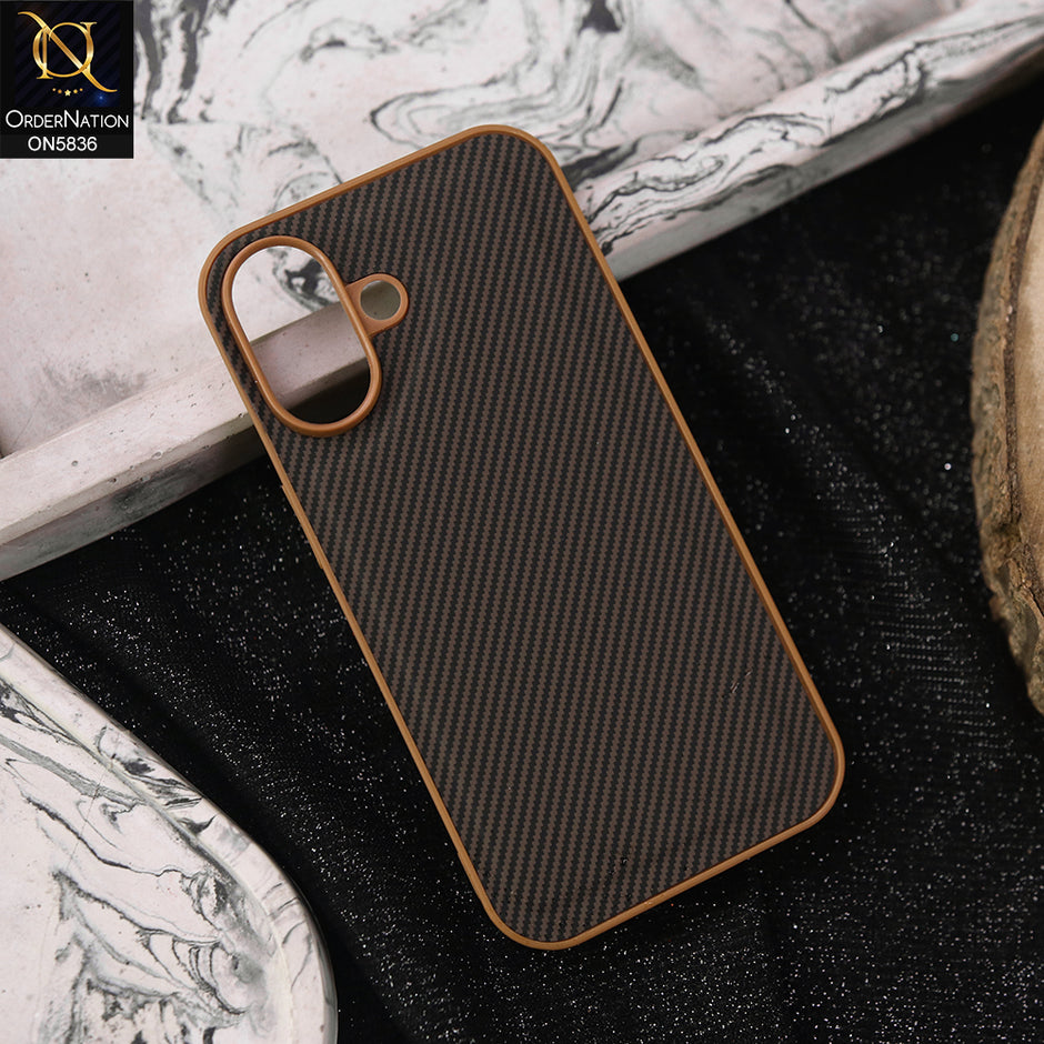 iPhone 16 Cover - Brown - New Deluxe High Quality Matte Soft Tpu Carbon Fiber Texture Case on5836-ip16pm-brown_940x_1d8f7083-65c5-47ea-8ace-6f4c30826e81