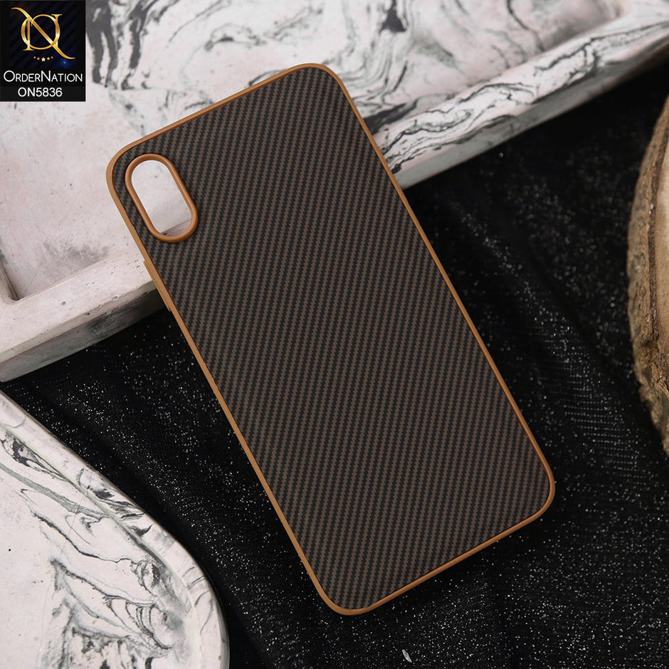 iPhone XS / X Cover - Brown - New Deluxe High Quality Matte Soft Tpu Carbon Fiber Texture Case on5836-ipxs-brown_940x_3136a1be-6970-4a01-8ee0-63611b518ef5