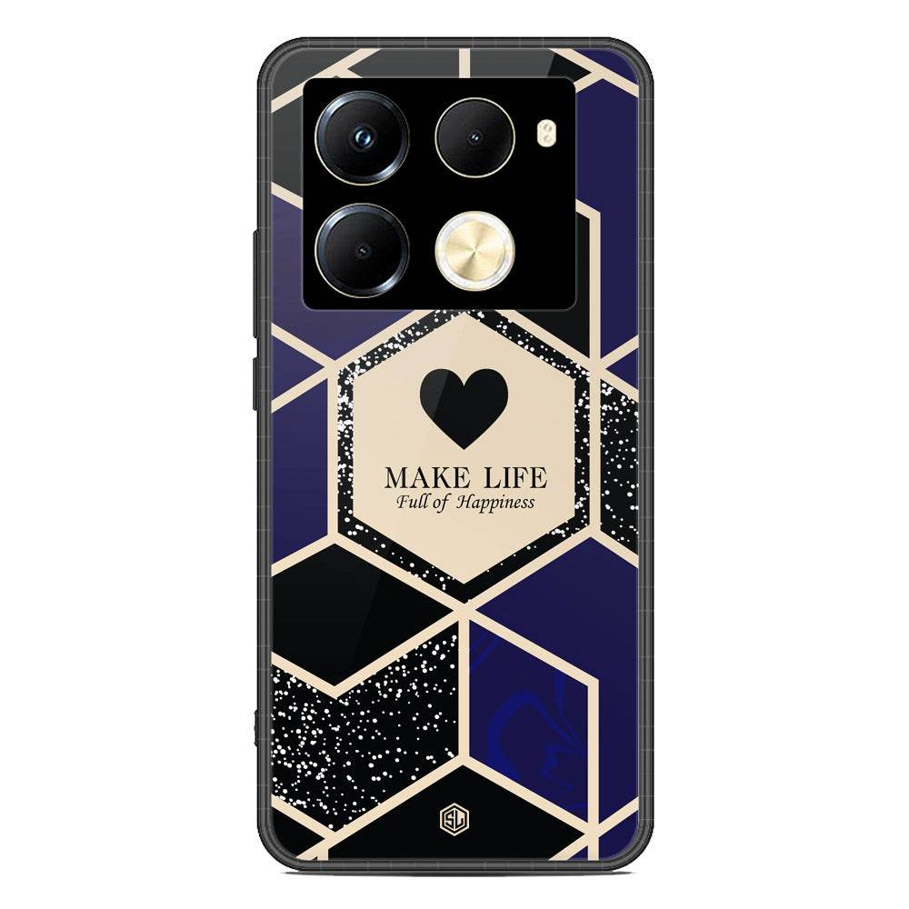 Happiness Series Soft Phone Case - Premium Glass Case - Design 1 - Infinix Note 40 Pro - Futurestore.pk