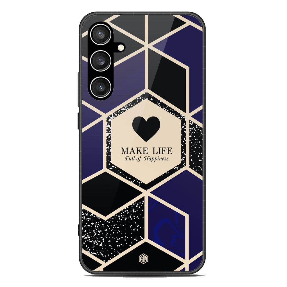 Happiness Series Soft Phone Case - Premium Glass Case - Design 1 - Samsung Galaxy S23 FE - Futurestore.pk