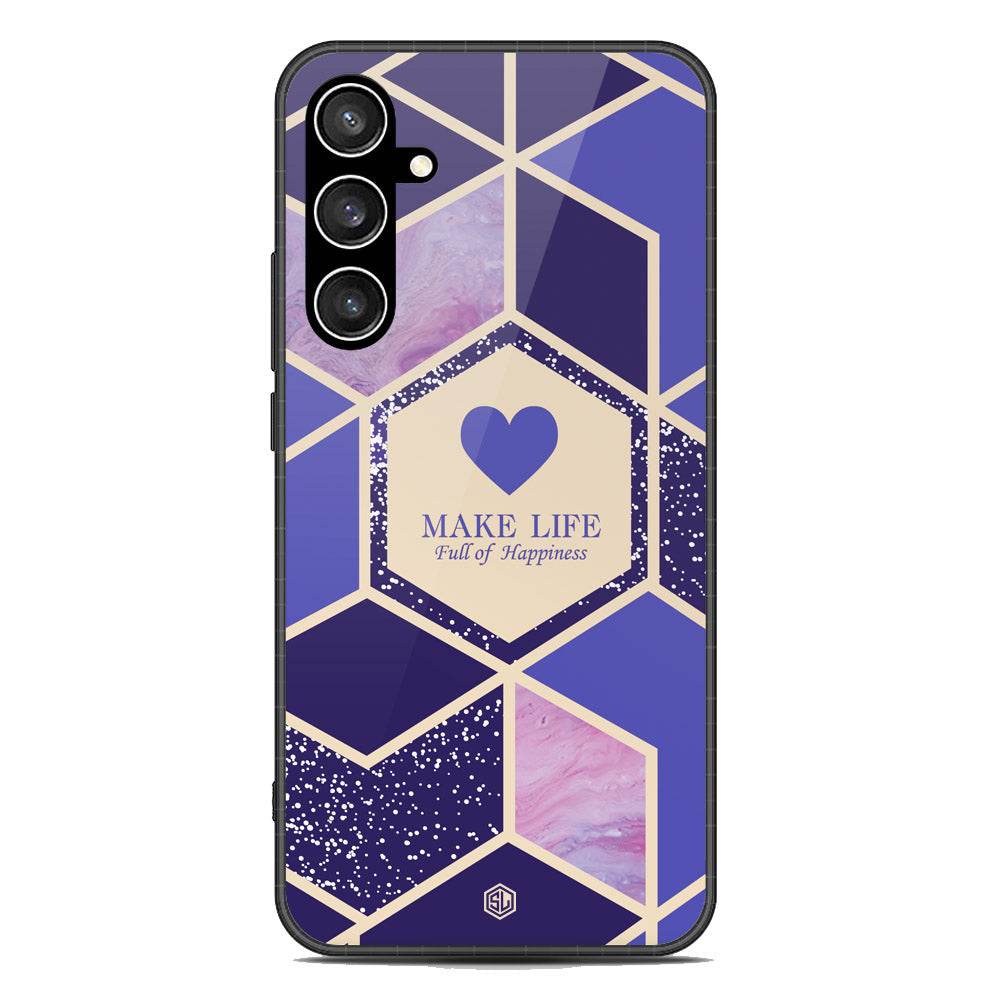 Happiness Series Soft Phone Case - Premium Glass Case - Design 2 - Samsung Galaxy S23 FE - Futurestore.pk