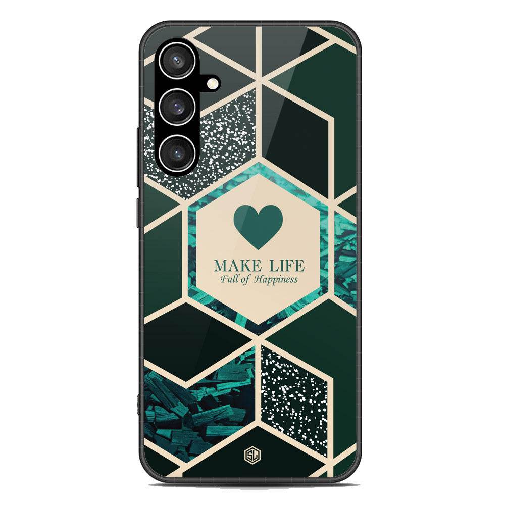 Happiness Series Soft Phone Case - Premium Glass Case - Design 4 - Samsung Galaxy S23 FE - Futurestore.pk