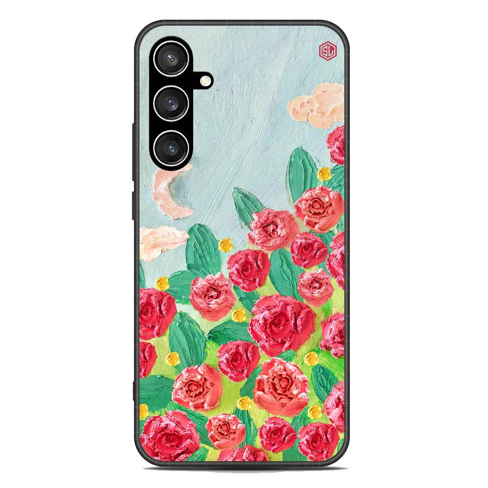 Floral Series Soft Phone Case - Premium Glass Case - Design 10 - Samsung Galaxy S23 FE - Futurestore.pk