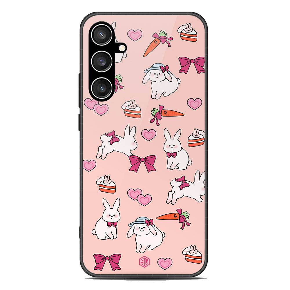 Cute Korean Design Series Soft Phone Case - Premium Glass Case - Design 1 - Samsung Galaxy S23 FE - Futurestore.pk