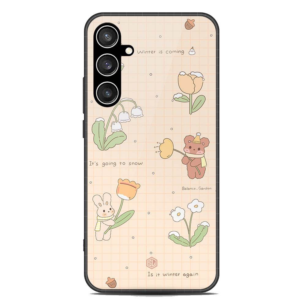 Cute Korean Design Series Soft Phone Case - Premium Glass Case - Design 4 - Samsung Galaxy S23 FE - Futurestore.pk