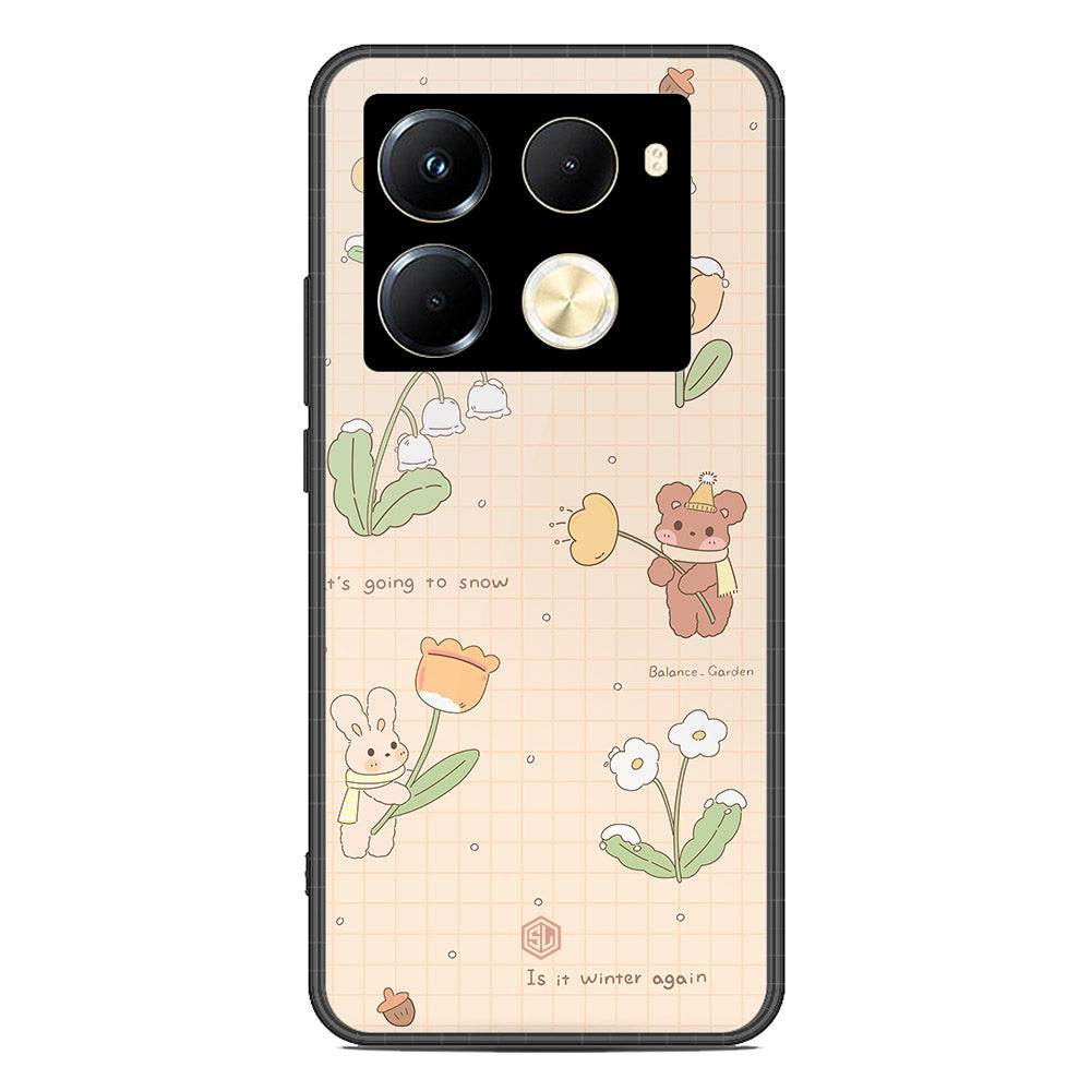 Cute Korean Design Series Soft Phone Case - Premium Glass Case - Design 4 - Infinix Note 40 Pro - Futurestore.pk