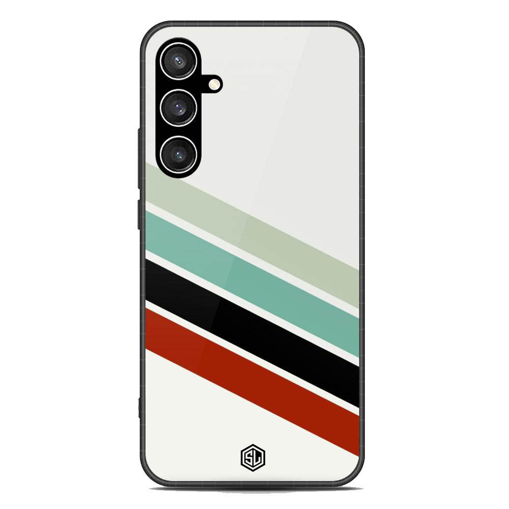 Retro Stripes Series Soft Phone Case - Premium Glass Case - Samsung Galaxy S23 FE - Futurestore.pk