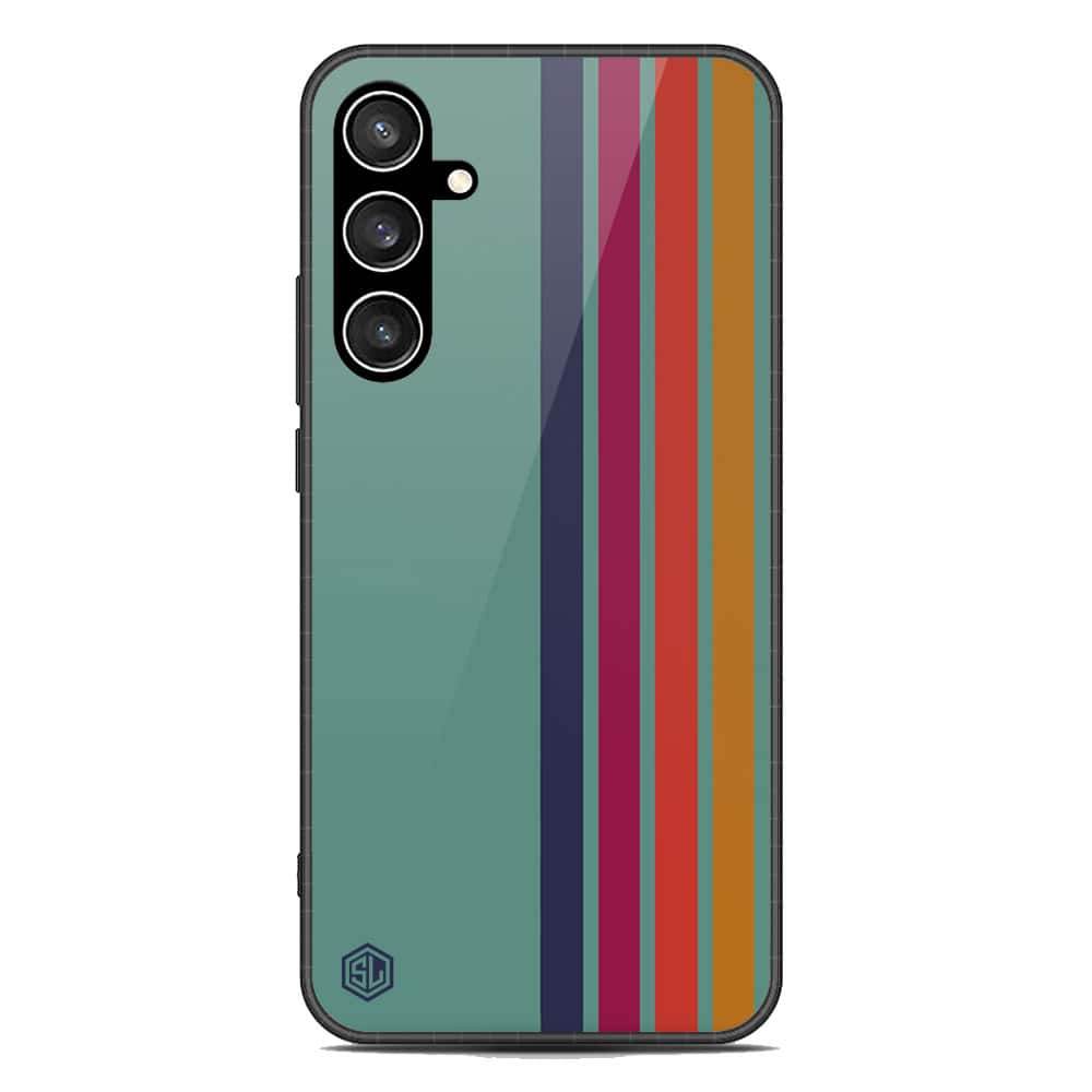 Retro Stripes Series Soft Phone Case - Premium Glass Case - Samsung Galaxy S23 FE - Futurestore.pk