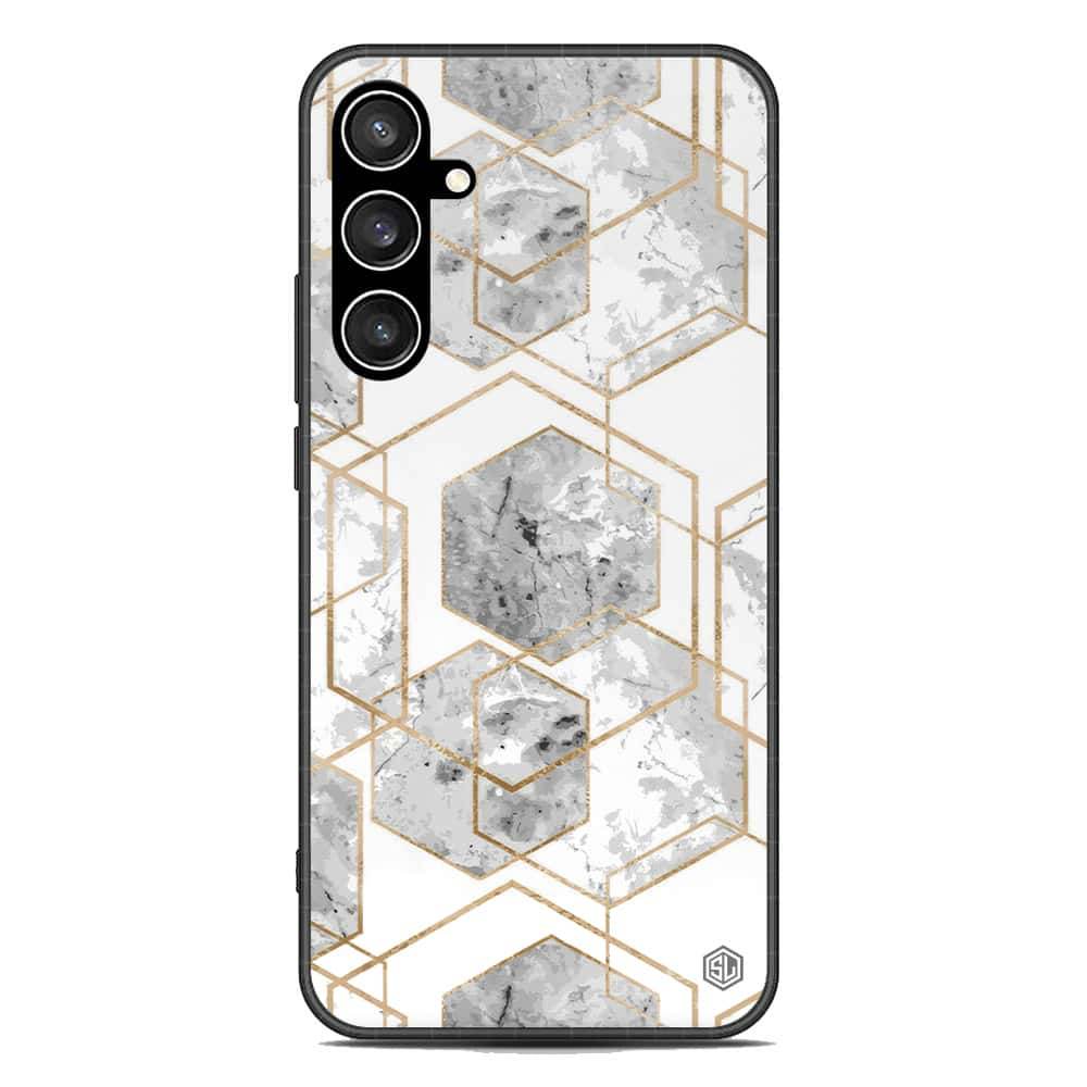 Stylish Marble Series Soft Phone Case - Premium Glass Case - Design 2 - Samsung Galaxy S23 FE - Futurestore.pk